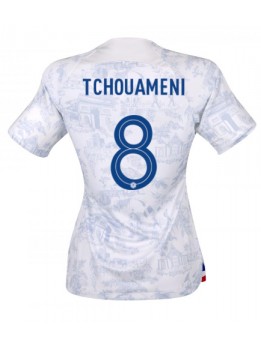 Frankreich Aurelien Tchouameni #8 Auswärtstrikot für Frauen WM 2022 Kurzarm